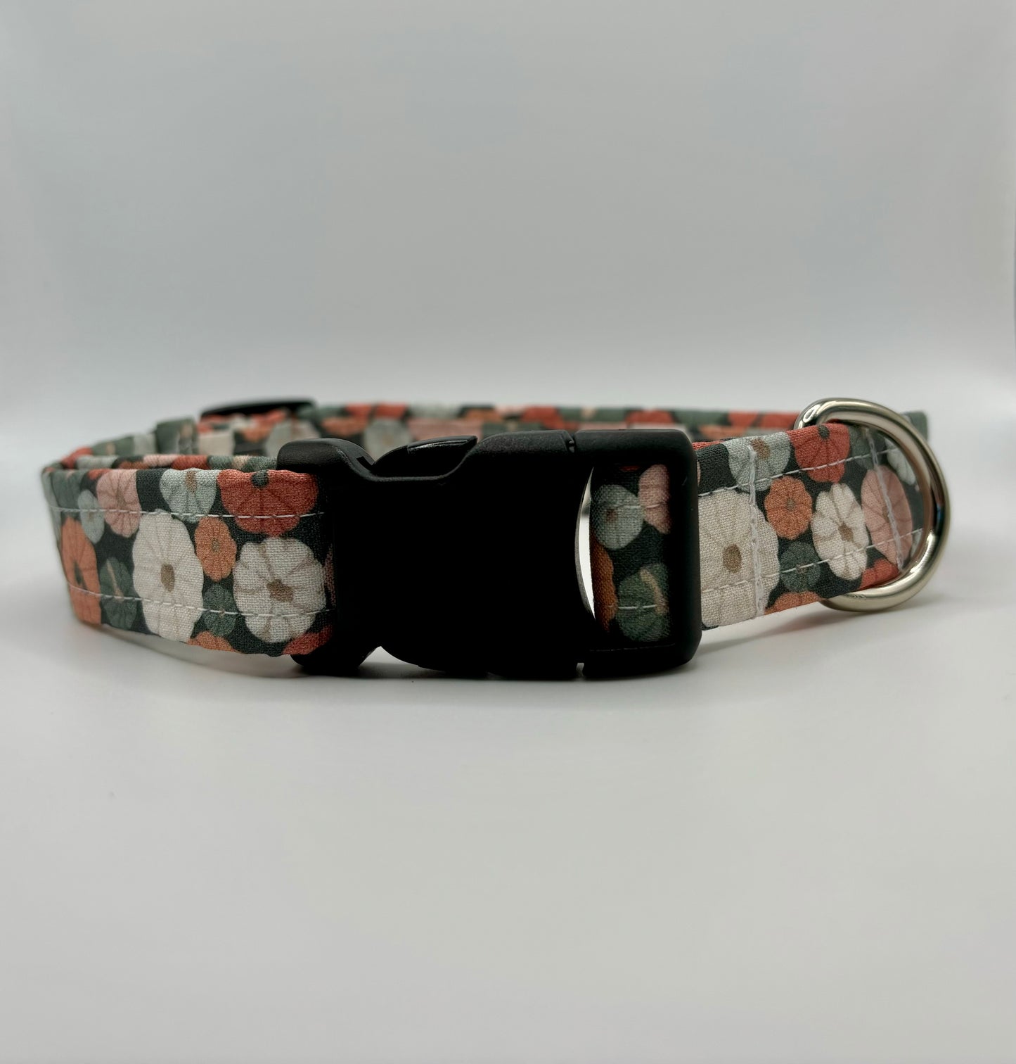 Handmade Dog Collar-sage pumpkins