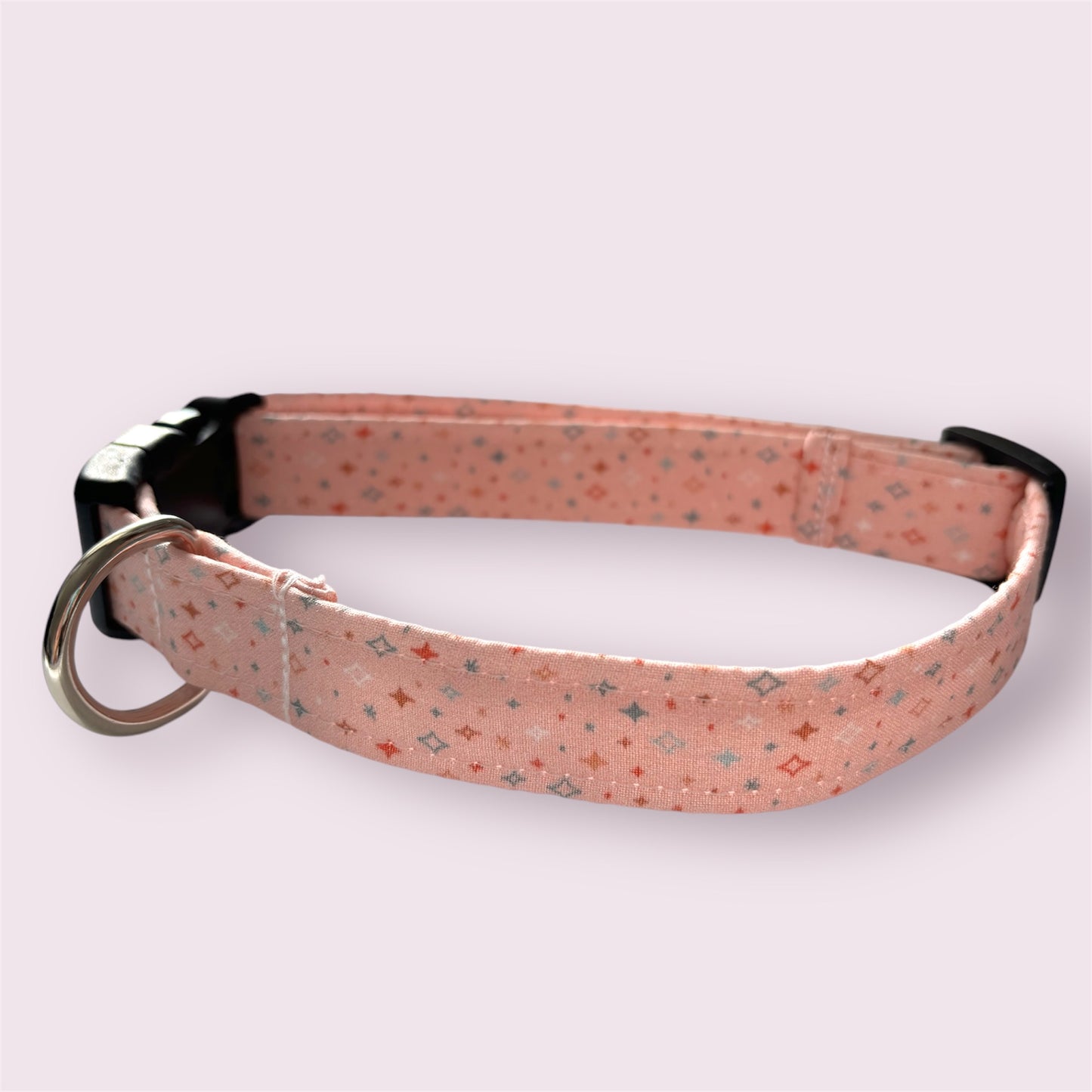 Neutral Pink Handmade Dog Collar | Soft & Adjustable