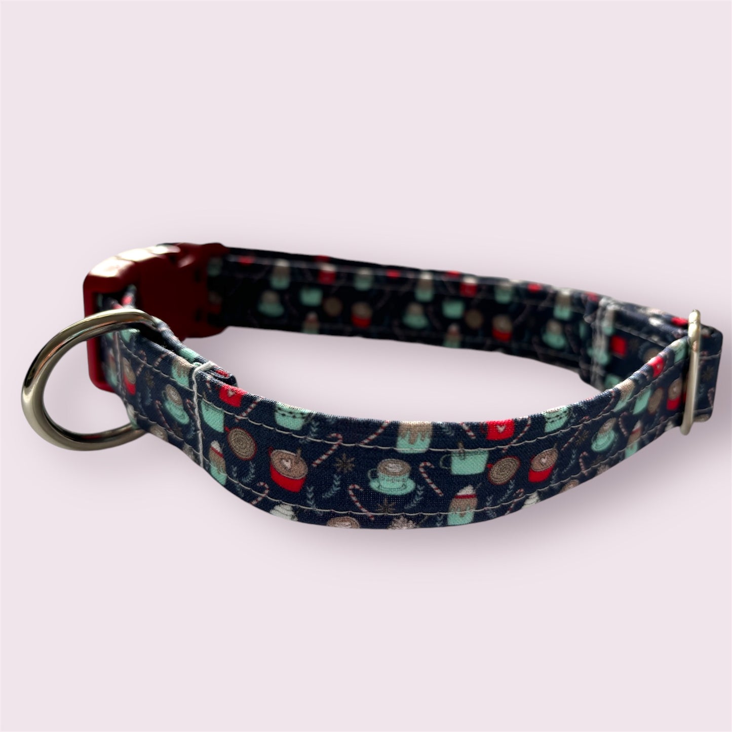 Peppermint Hot Cocoa Handmade Dog Collar | Festive