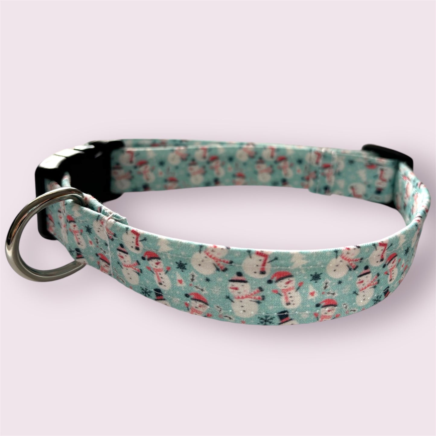 Snowmen Handmade Dog Collar | Festive & Adjustable