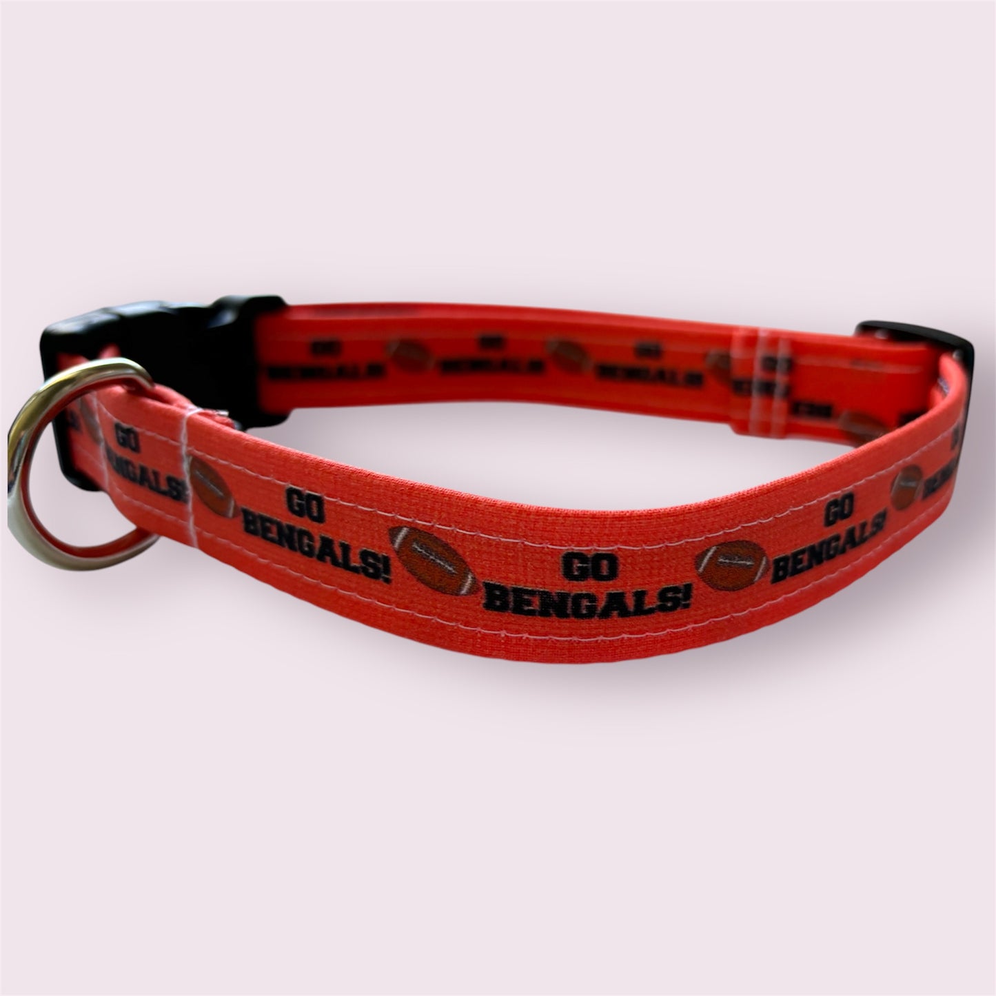Go Bengals Handmade Dog Collar | Adjustable & Team Spirit