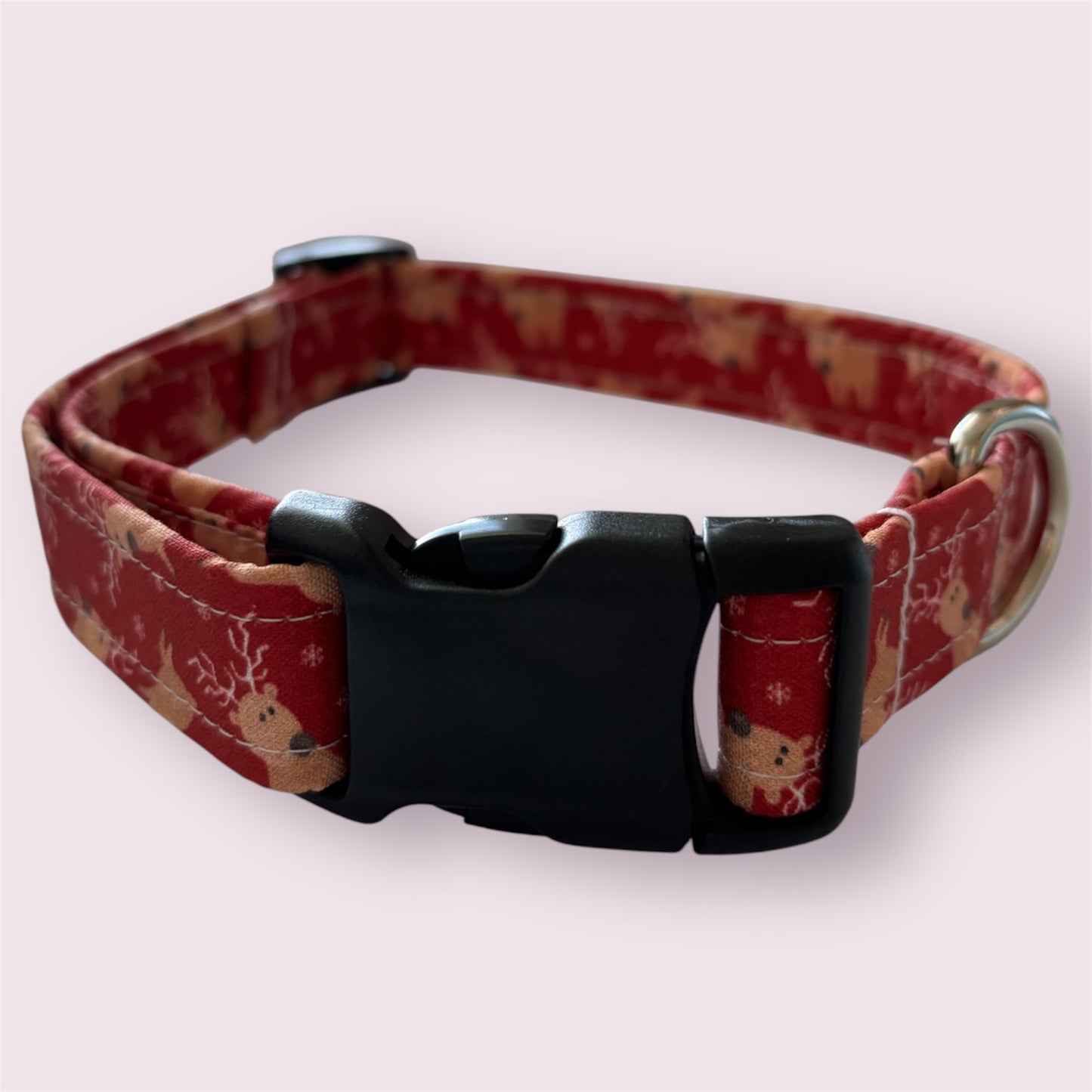 Reindeer Handmade Dog Collar | Festive & Adjustable