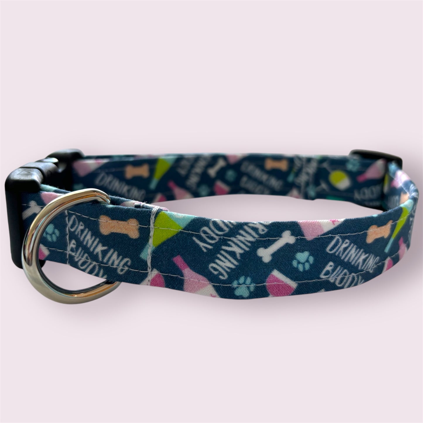 Drinking Buddy Handmade Dog Collar | Adjustable & Fun