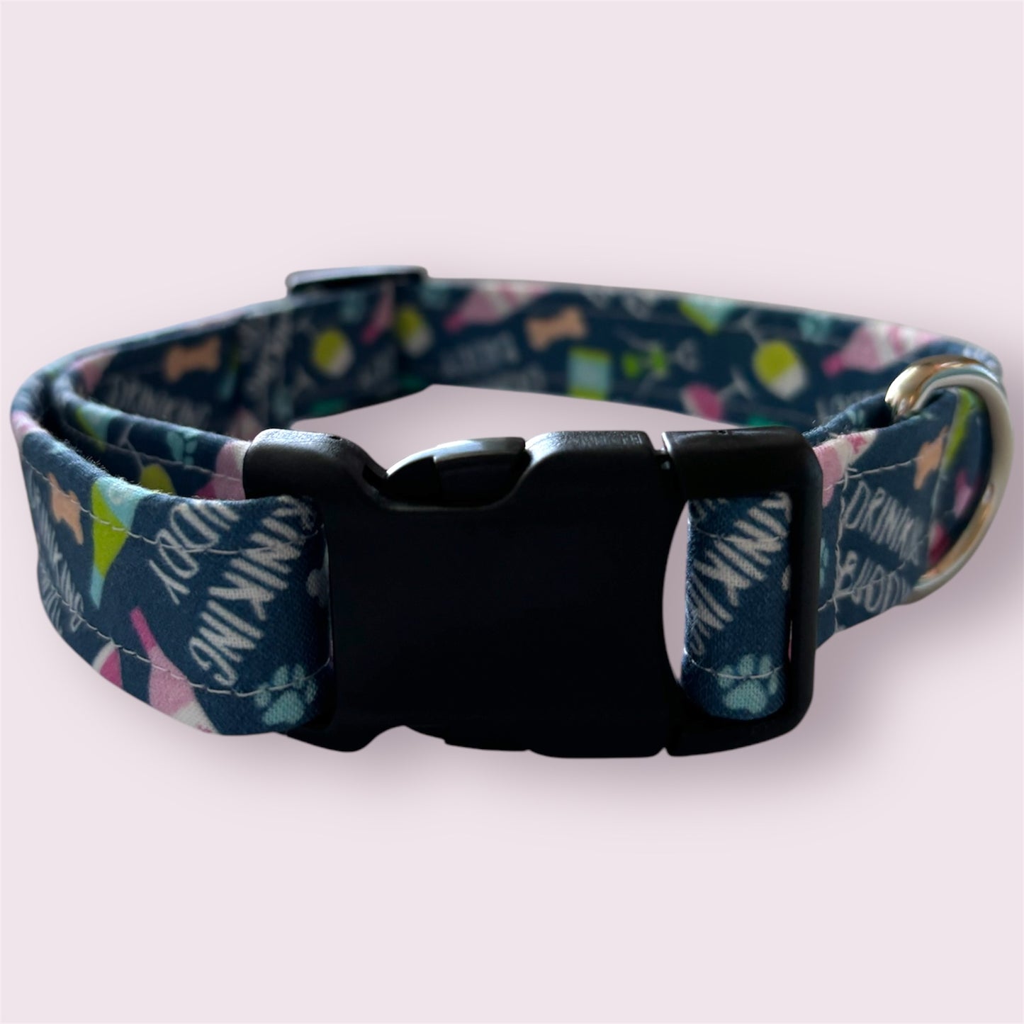 Drinking Buddy Handmade Dog Collar | Adjustable & Fun