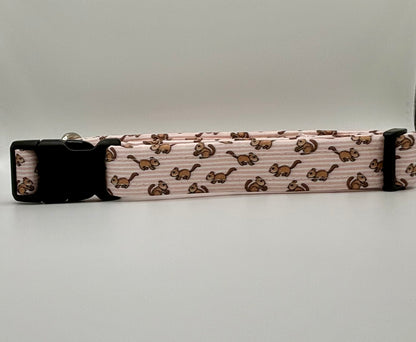 Handmade Dog Collar- chipmunks