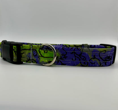 Handmade Dog Collar- tie dye spider