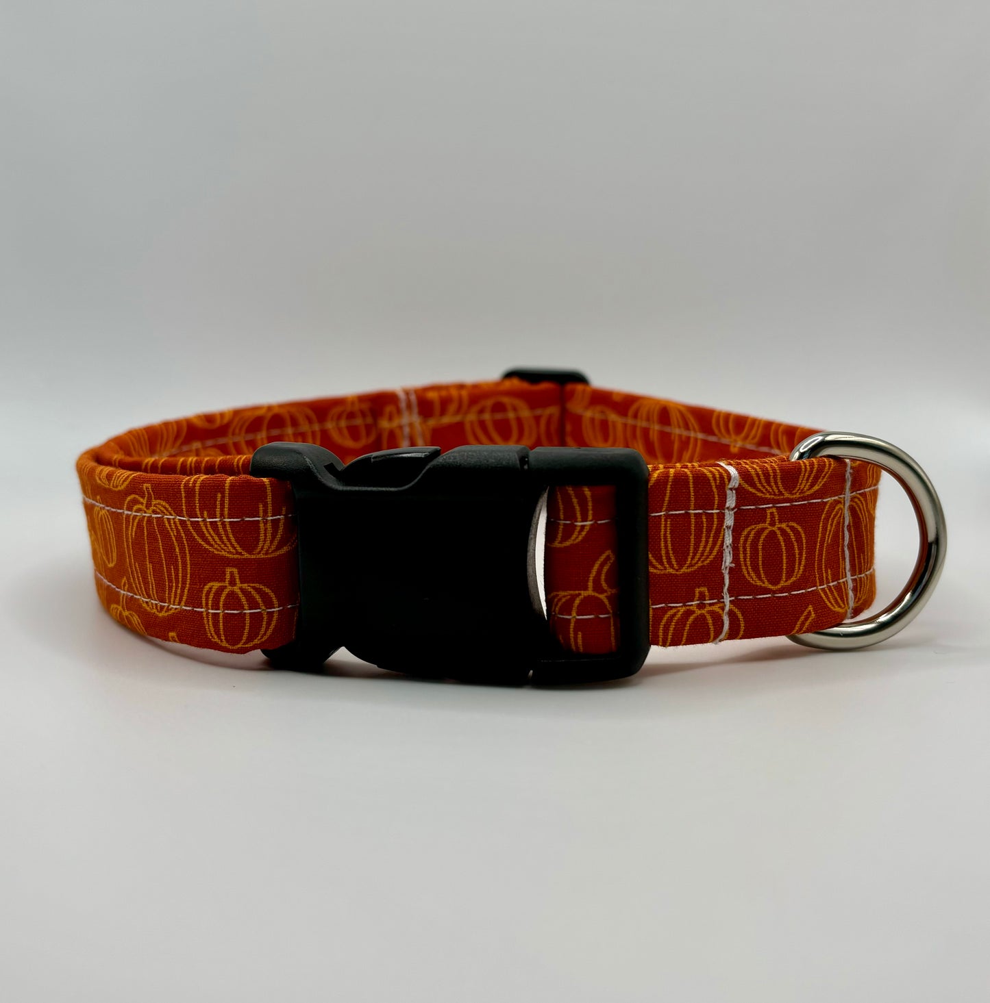 Handmade Dog Collar- burnt orange pumpkins