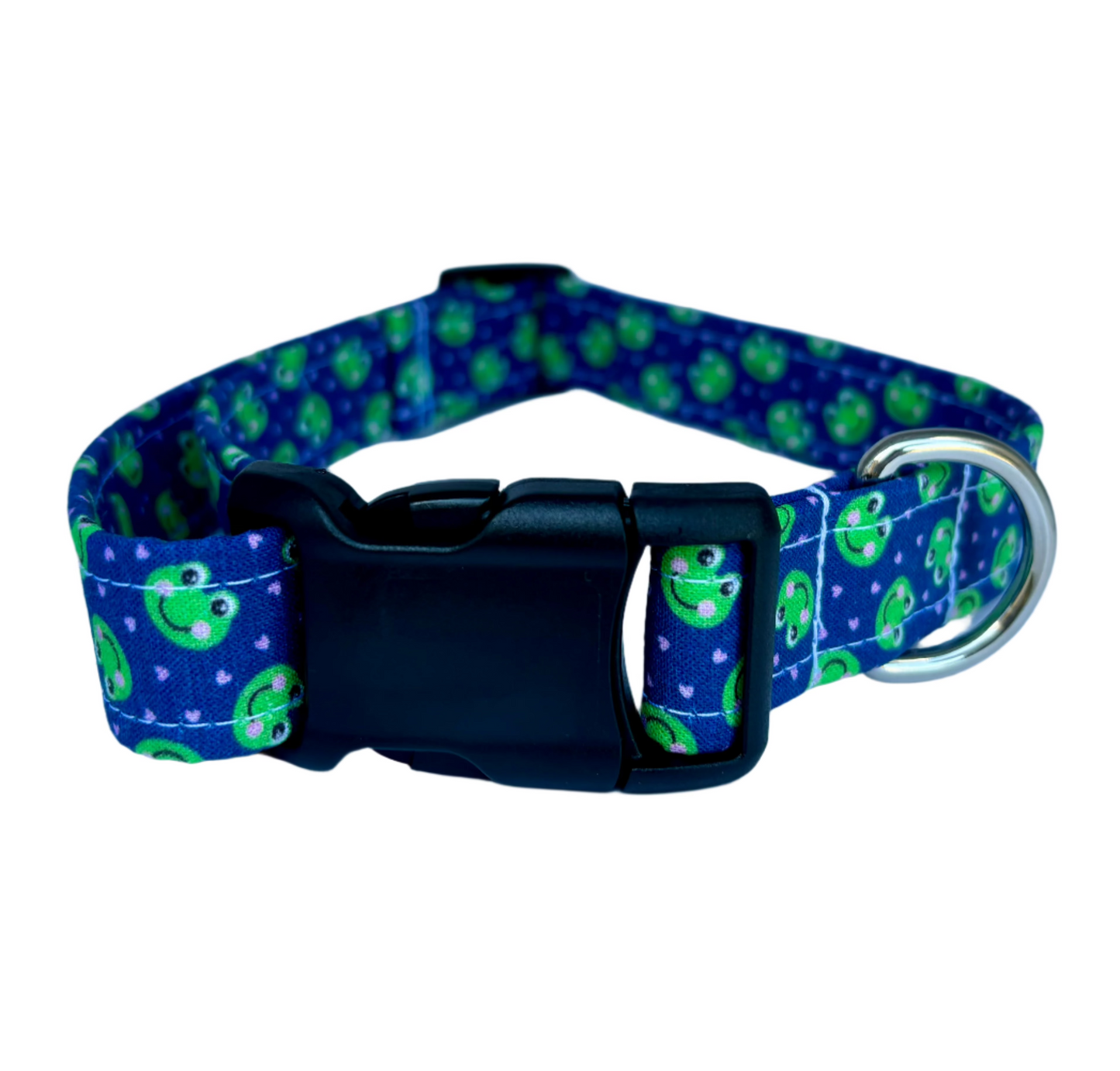 Handmade Dog Collar-frogs