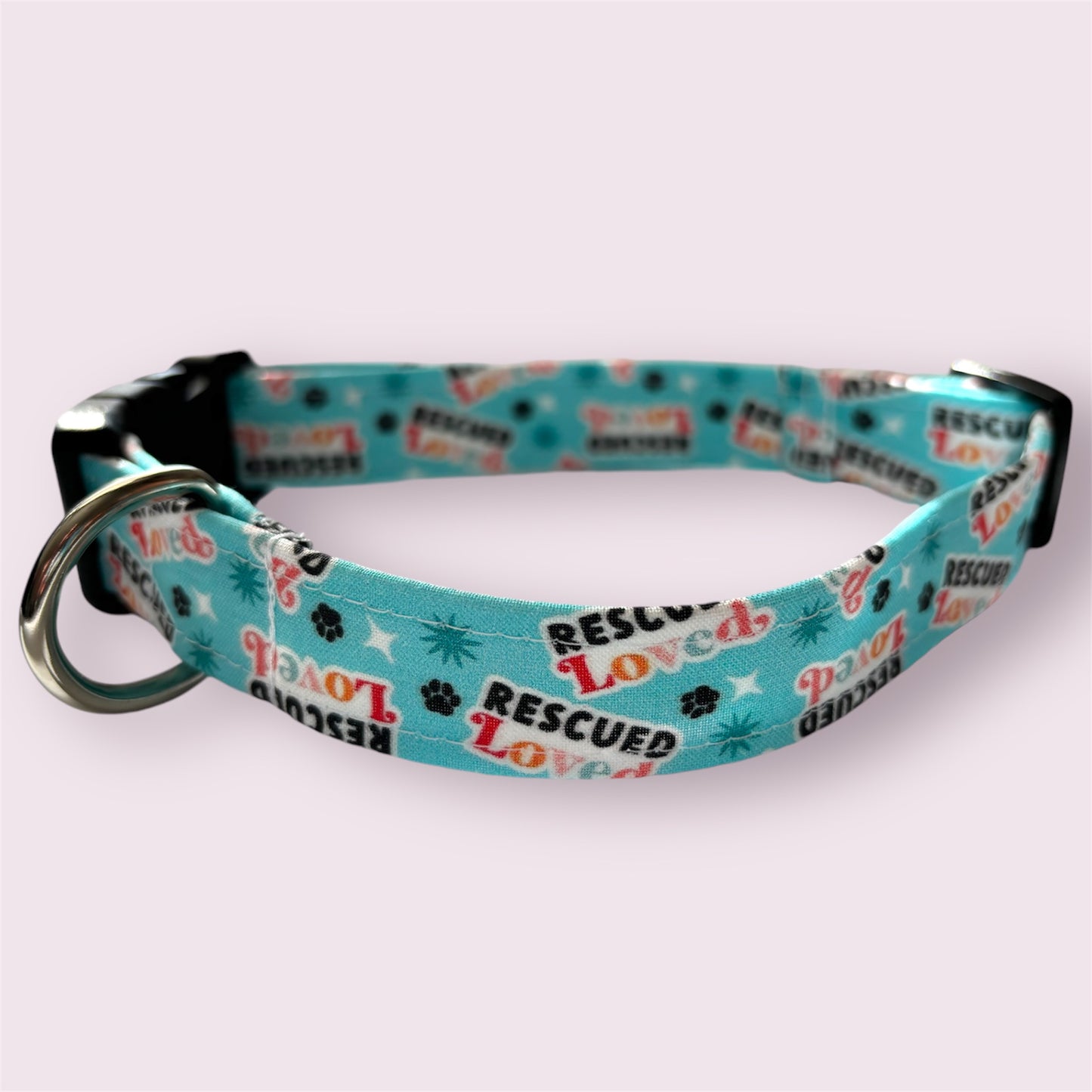 Handmade Dog Collar-Rescued Loved