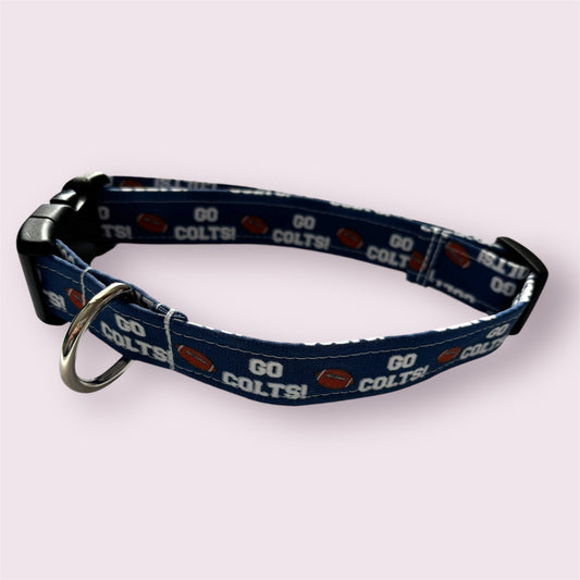 Handmade Dog Collar-GO COLTS