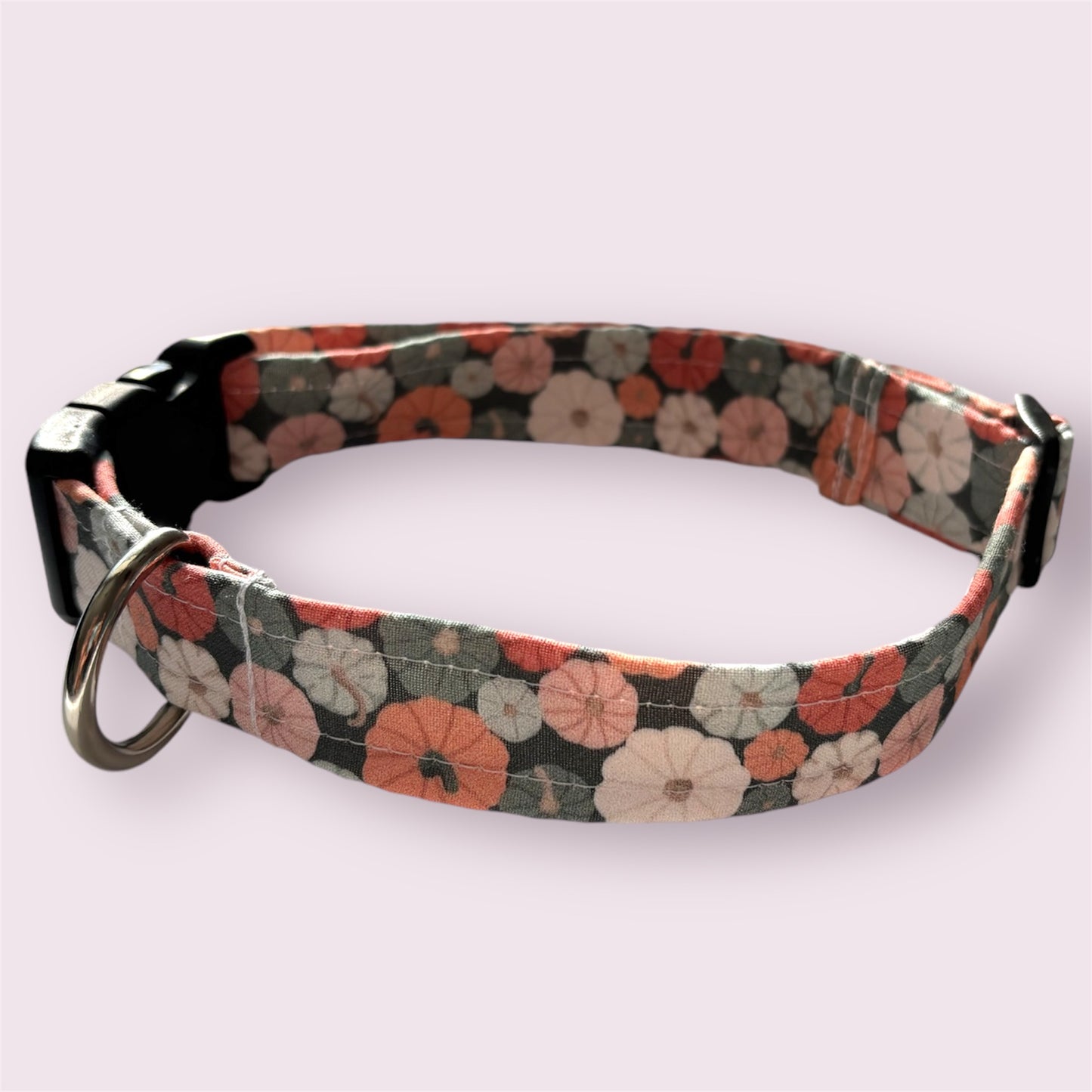 Handmade Dog Collar-sage pumpkins