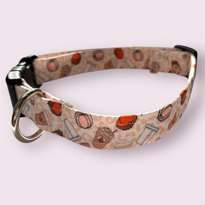 Handmade Dog Collar-pumpkin spice latte