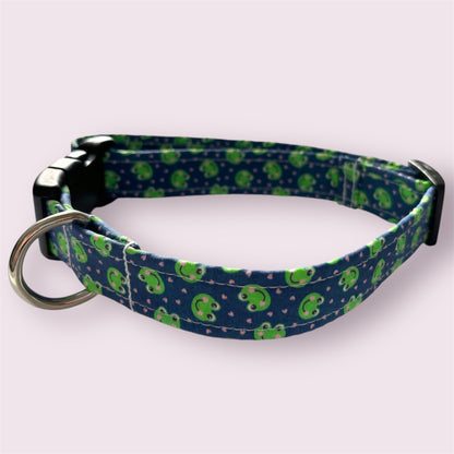 Handmade Dog Collar-frogs