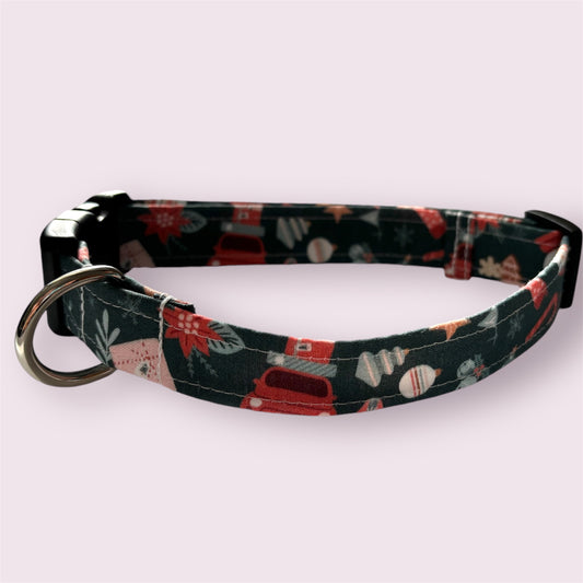 Handmade Dog Collar-Christmas Jolly