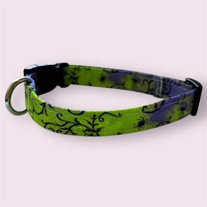 Handmade Dog Collar- tie dye spider