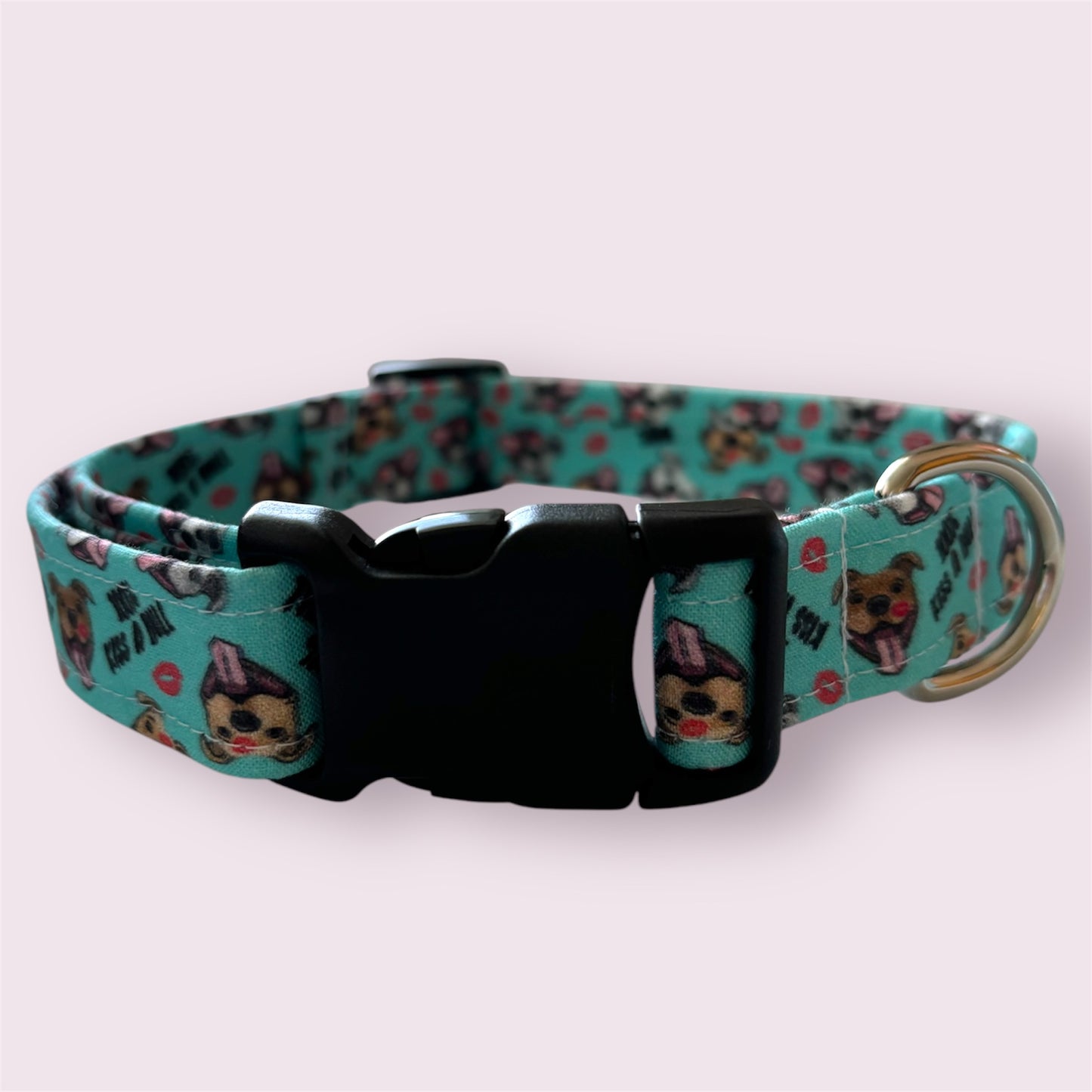 Handmade Dog Collar- 100% Kiss A Bull