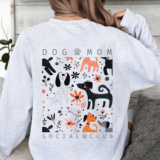 Crewneck Sweatshirt-Dog Mom Social Club