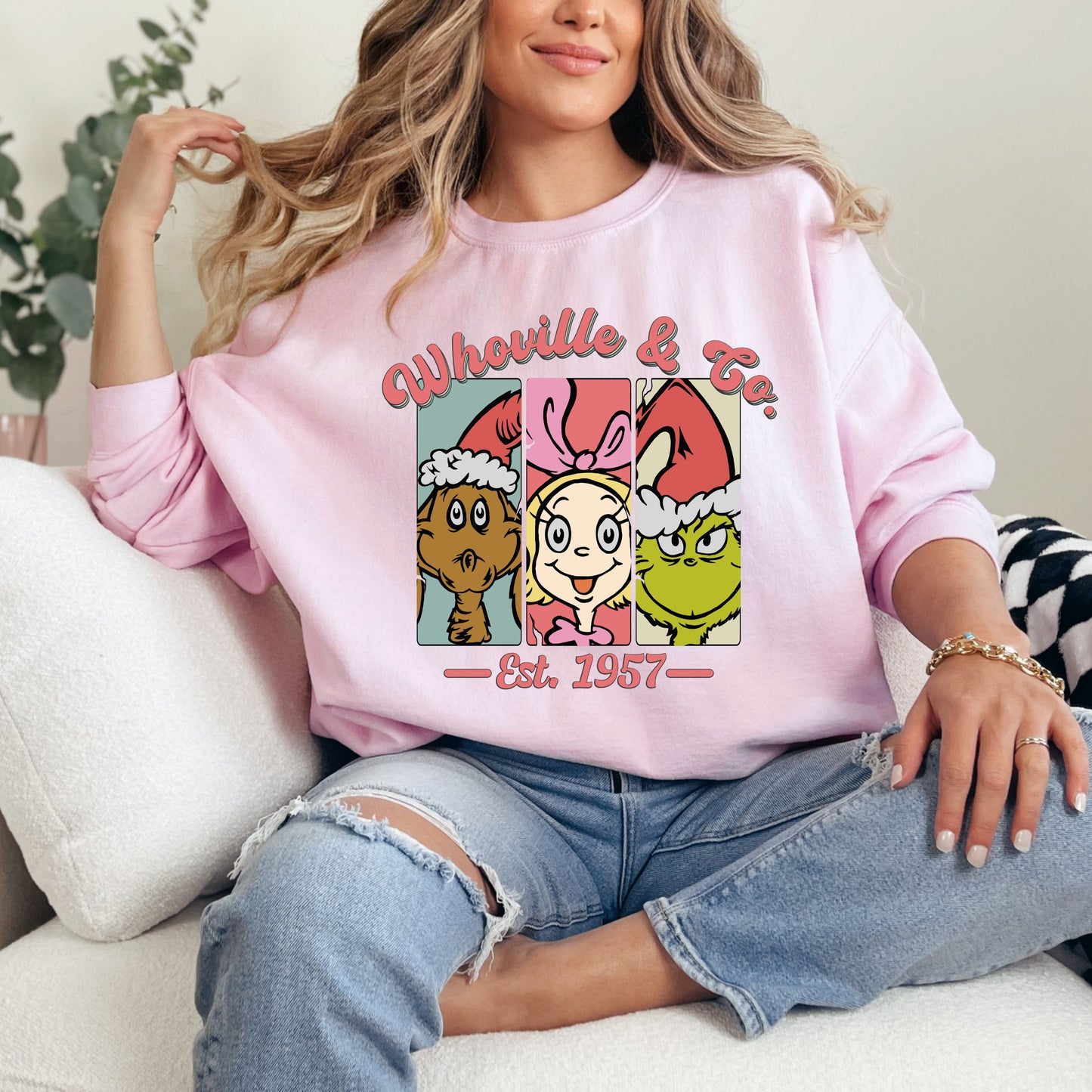 Crewneck sweatshirt-Grinchy